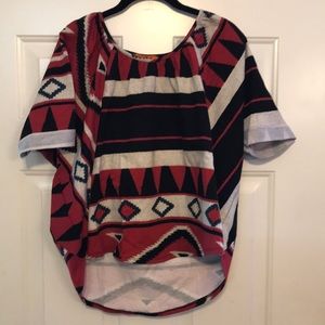 Unique pullover. Semi-thick & well made. Cute with boots & jeans.